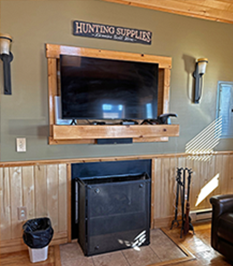 TV and Fireplace